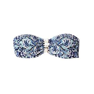 Lilly Pulitzer Vibrant Blue Patterned Bikini Top